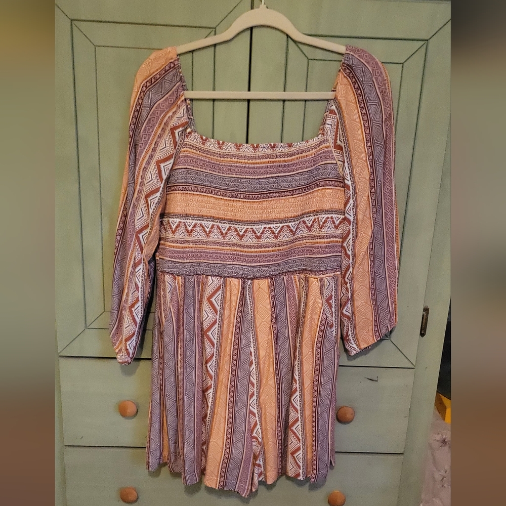 Easel Bodysuit Womens Cinched Off The Shoulder Shorts Sz Large